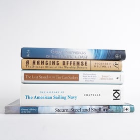5pc Nautical History and Naval Warfare Books