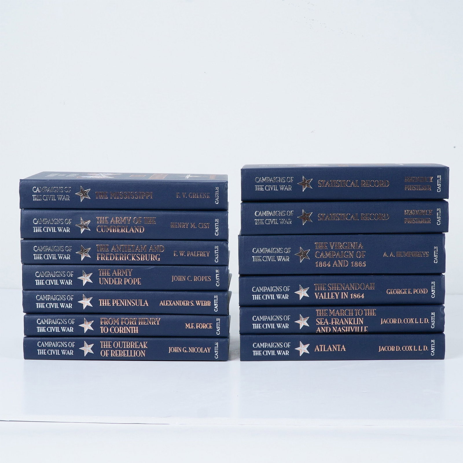 13pc Campaigns of the Civil War Hardcover Book Set: This 13 volume hardcover set from the Campaigns of the Civil War series, published by Castle Books in 2002, presents a detailed historical account of key military campaigns during the American Civil W
