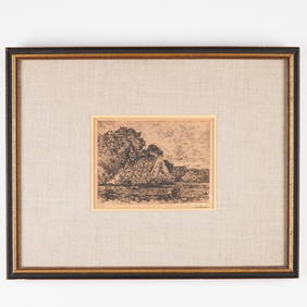 Willem H. P. J. de Zwart, Antique Etching on Paper, Dutch Cottage, Signed (1 of 5)