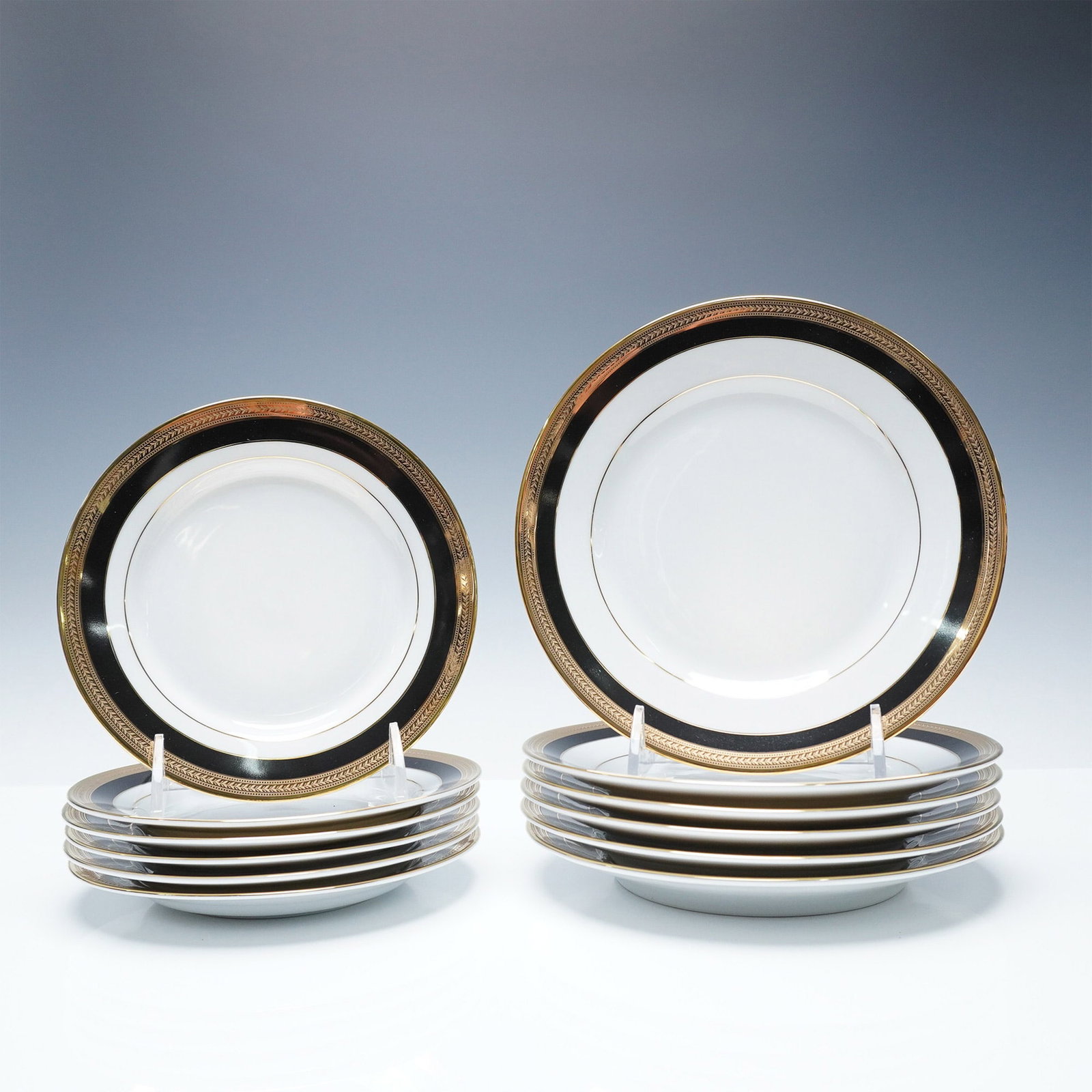 12pc Studio Ten Sahara Black Salad and Dessert Plates (1 of 4)