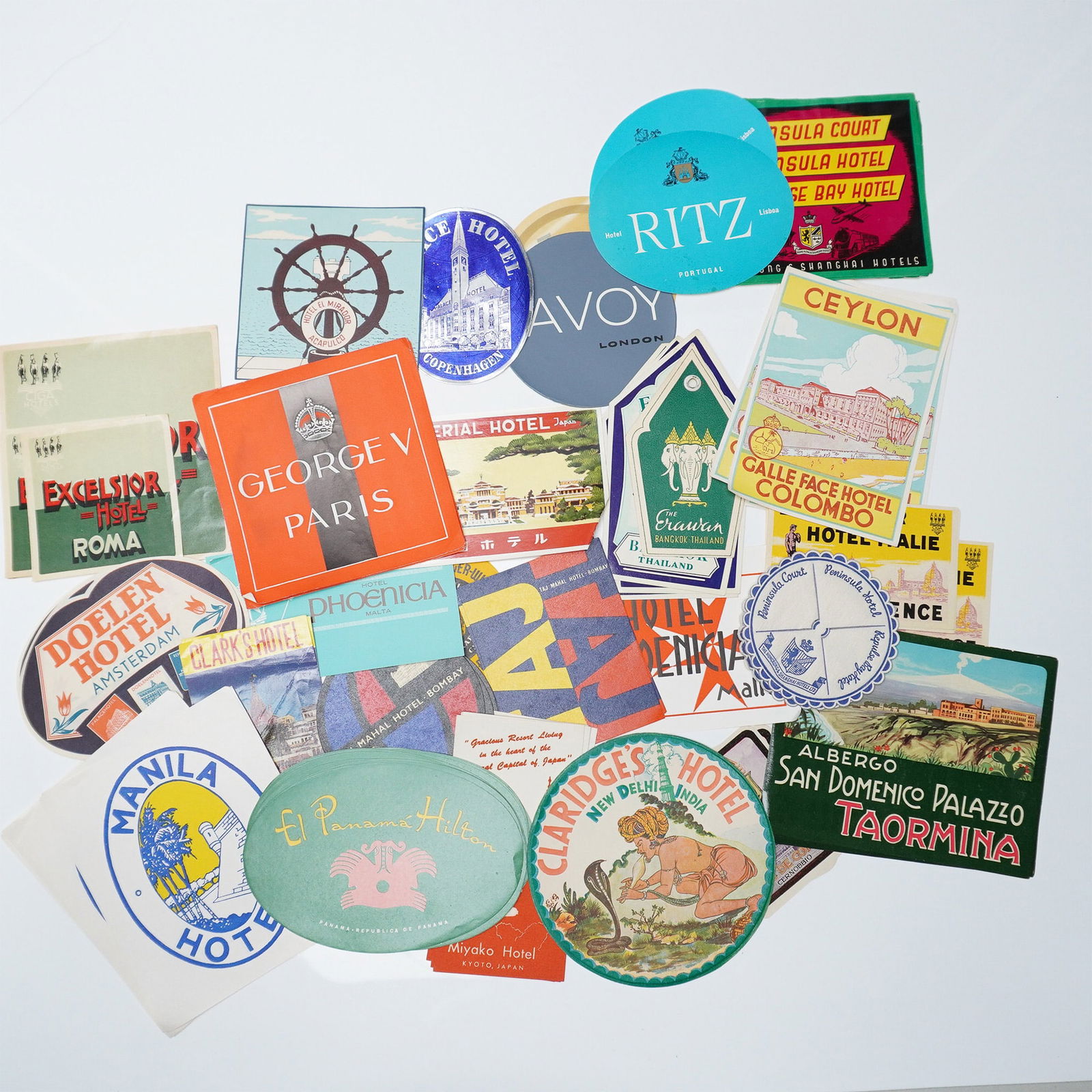 95pc Vintage Hotel & Travel Ephemera, Luggage Labels & Coasters (1 of 7)