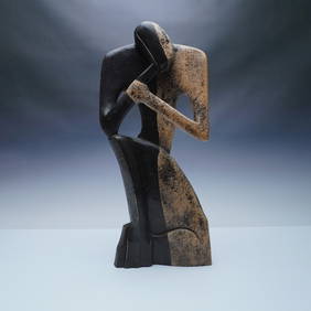 Abstract Carved Wood Sculpture (1 of 4)