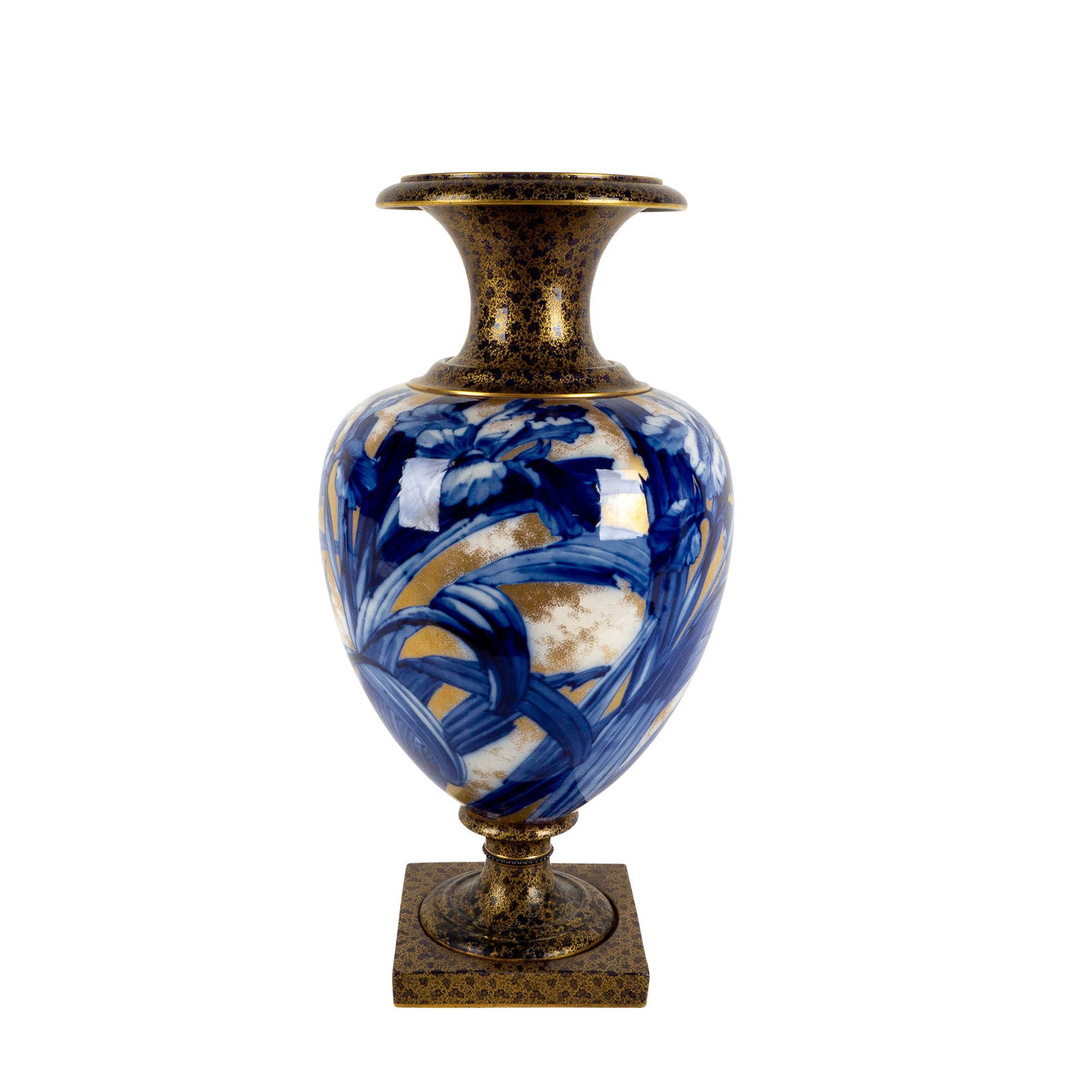 Doulton Burslem Palatial Exhibition Vase, Blue Iris (1 of 5)