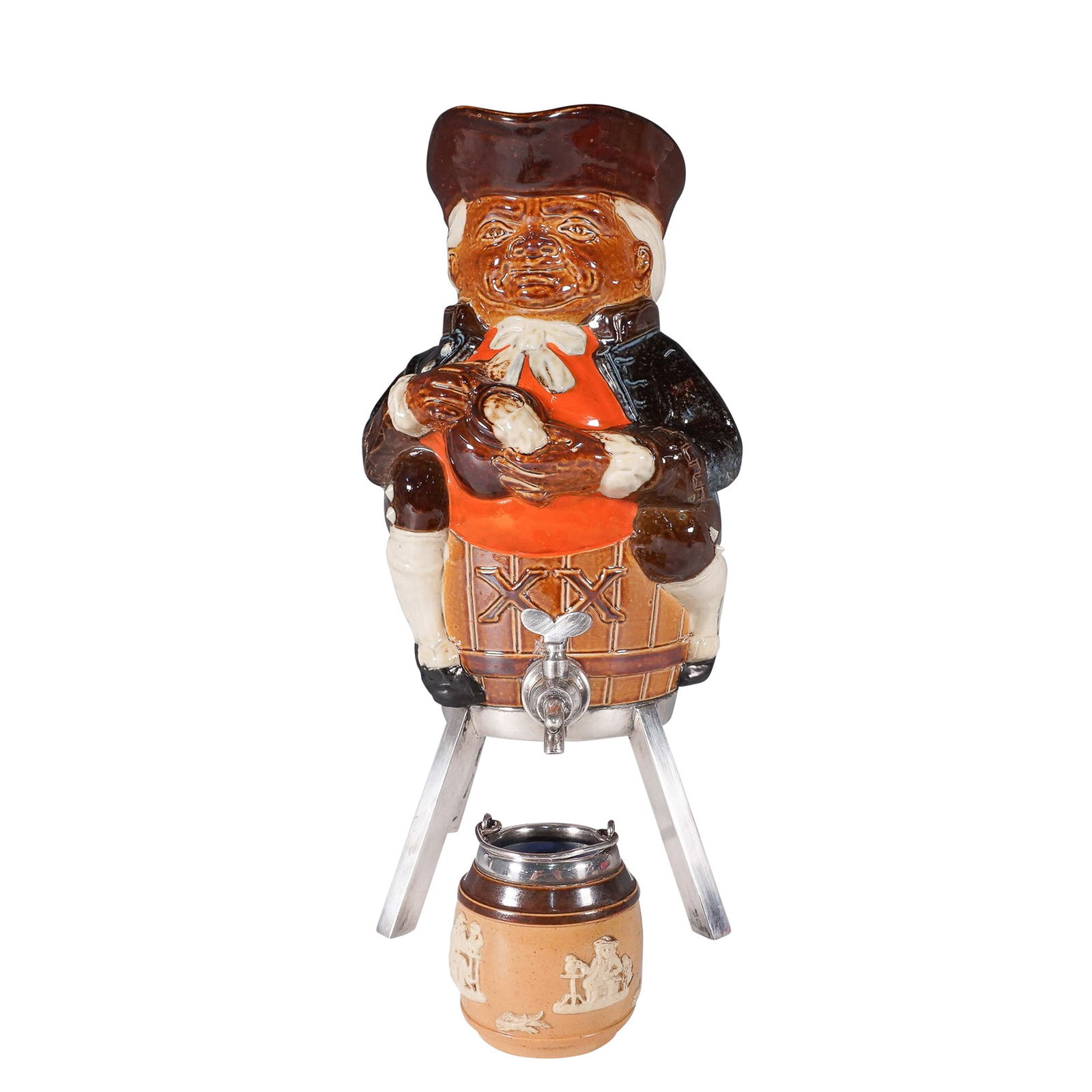 Doulton Lambeth Simeon Toby XX Liquor Whiskey Barrel (1 of 4)