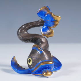 Herend Porcelain Blue Fish Figurine (1 of 4)
