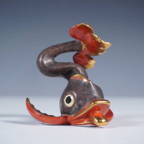 Herend Porcelain Orange Fish Figurine (1 of 3)