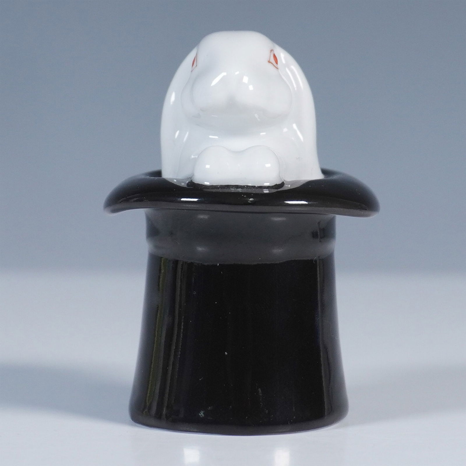 Herend Porcelain Figurine, Magic Rabbit in Hat (1 of 4)