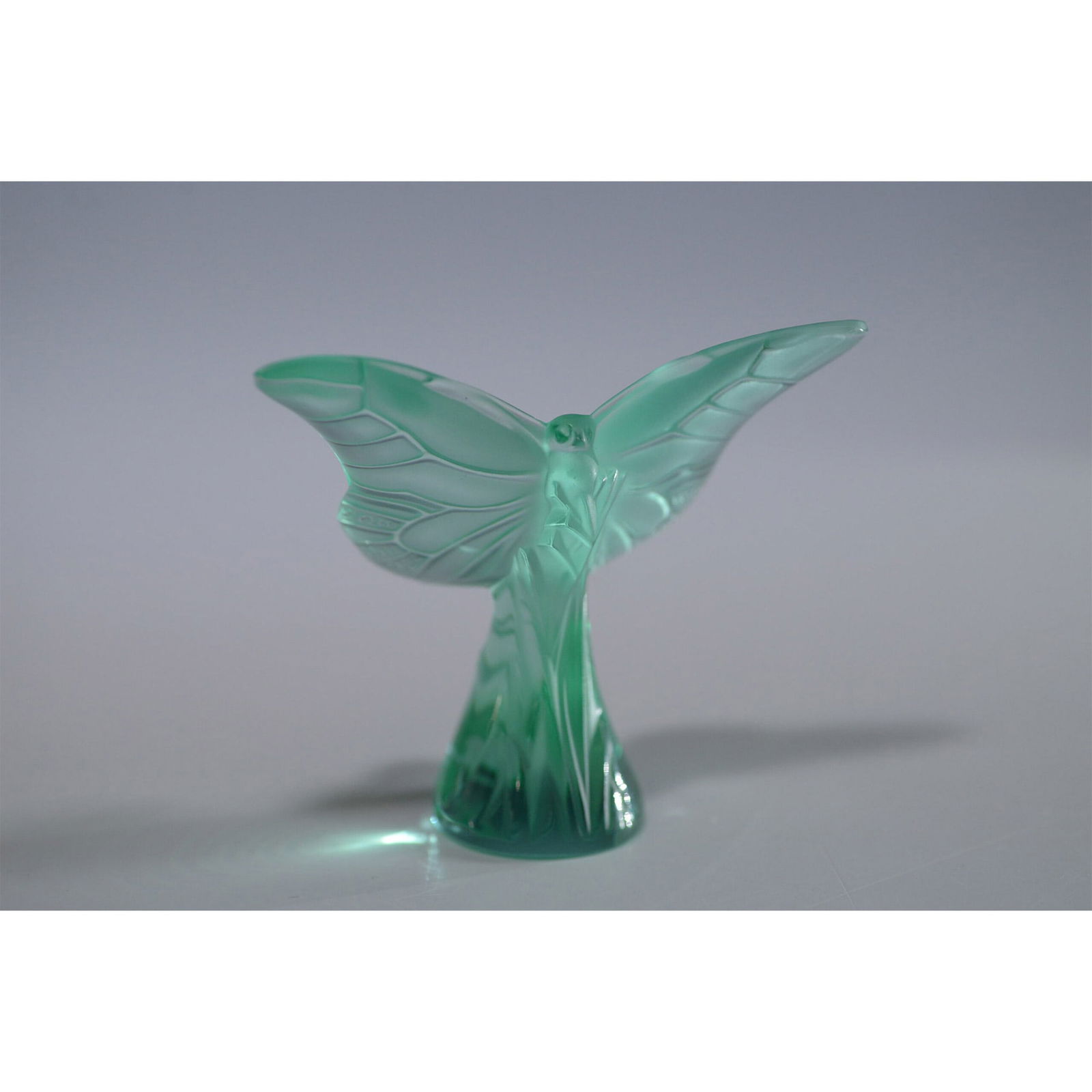 Lalique France Crystal Green Butterfly Figurine (1 of 3)