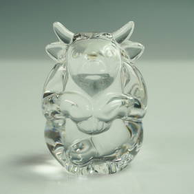 Steuben Crystal Figurine, Limited Edition Sitting Bull (1 of 4)