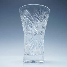 American Brilliant Cut Glass Vase (1 of 4)