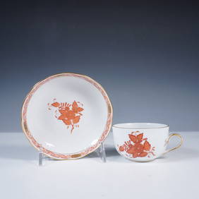 Herend Porcelain Chinese Bouquet Cup and Saucer Set (1 of 4)