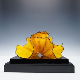 Dale Chihuly Hand Blown Art Glass, Radiant Persian Pair, Signed