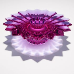 Baccarat Amethyst Crystal Starburst Candle Holder