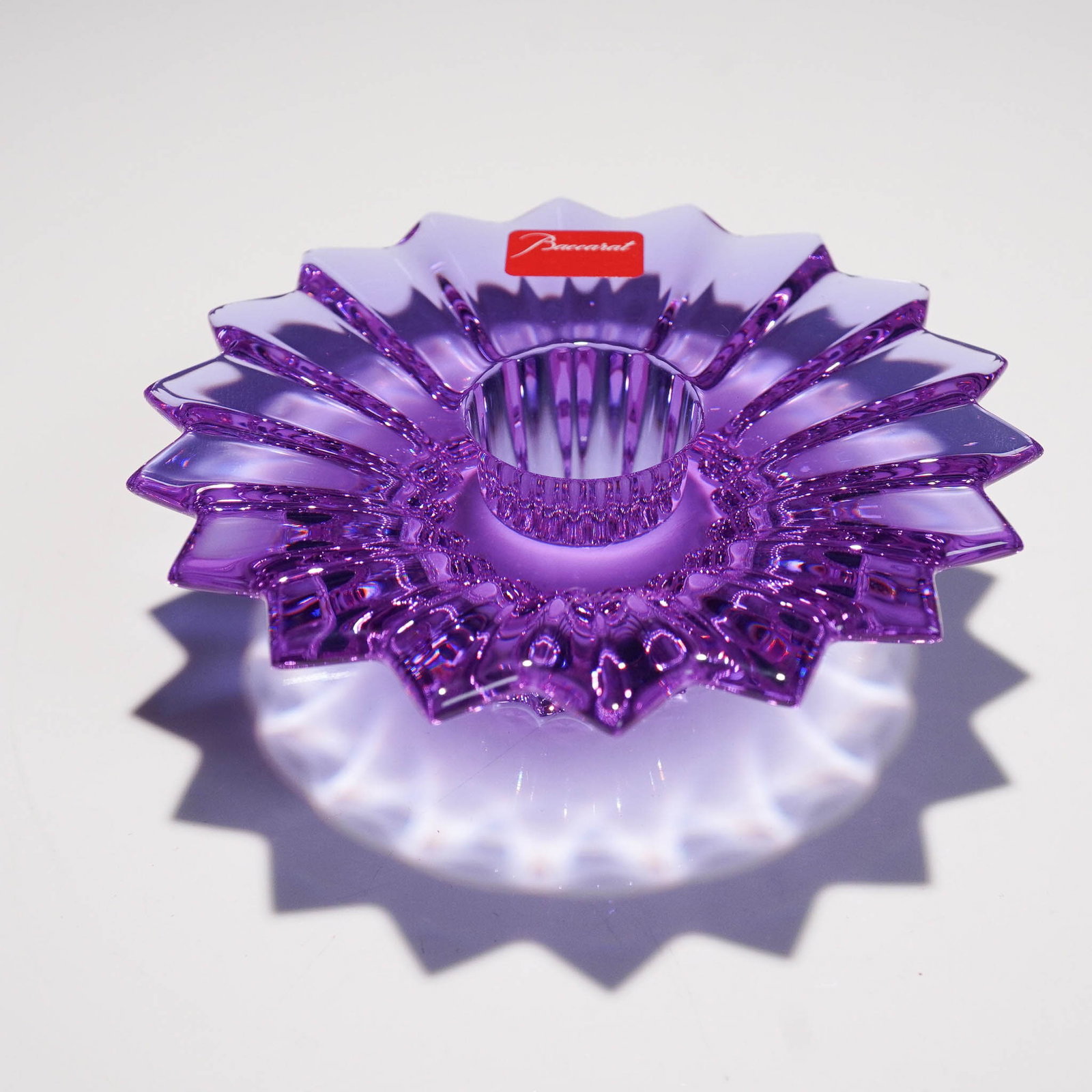 Baccarat Crystal Candlestick Holder, Mille Nuits - Amethyst (1 of 5)