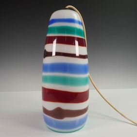 Art Glass Pendant Lamp, In the Style of Massimo Vignelli