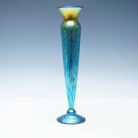Attributed Louis Comfort Tiffany Favrile Art Glass Vase (1 of 5)
