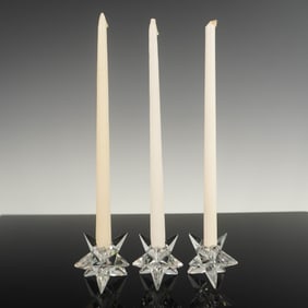 Rosenthal Studio-Line Crystal Star Candle Holders