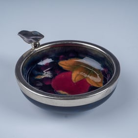 Moorcroft Pottery Pomegranate & Silver-Plated Ashtray