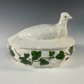 The Haloon Group Ceramic Bird on Nest Tureen