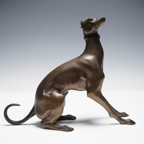 Bronze Greyhound Dog Sculpture