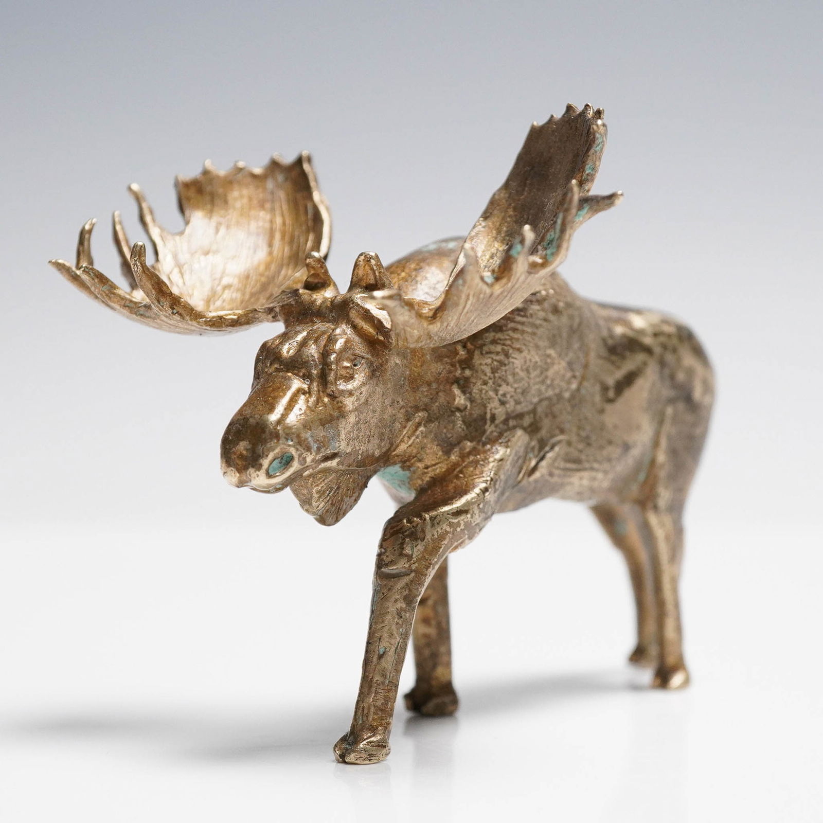 Vintage Bronze Moose Figurine (1 of 4)