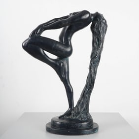 Art Deco Style Sculpture by Klara Sever, Sultry Awakening, Signed