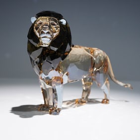 Swarovski Crystal Figurine, Lion Akili