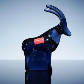 Baccarat Crystal Noah's Ark Midnight Antelope Figurine