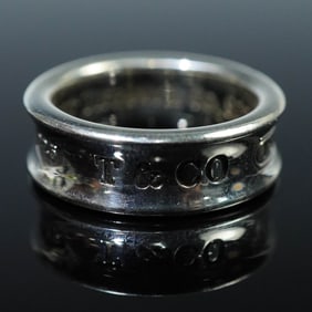 Tiffany & Co. Sterling Silver 1837 T&CO Concave Band Ring