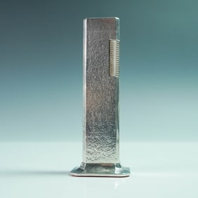 Dunhill Brass Palladium-Finish Tallboy Rollagas Table Lighter