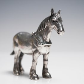 David A. Bowles British Sterling Silver Horse-Form Match Striker