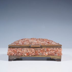 Art Deco Style Quartz and Metal Box