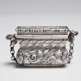 English Sterling Silver Vinaigrette, Windsor Castle