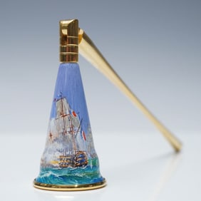 Moorcroft Peter Graves Trial Enamel Candle Snuffer, Battle of Trafalgar