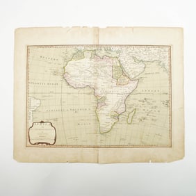 Samuel Dunn, 18th Century Hand-Colored Map of Africa