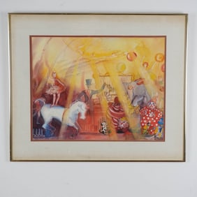 Carola Gough, Watercolor & Gouache on Paper, Signed