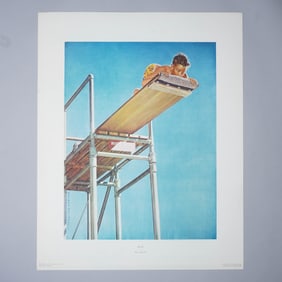Norman Rockwell Print, High Dive