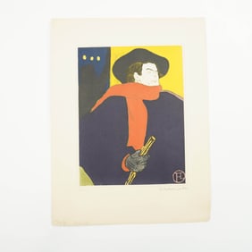 Henri de Toulouse-Lautrec, Engraving on Paper, Aristide Bruant a L'Eldorado