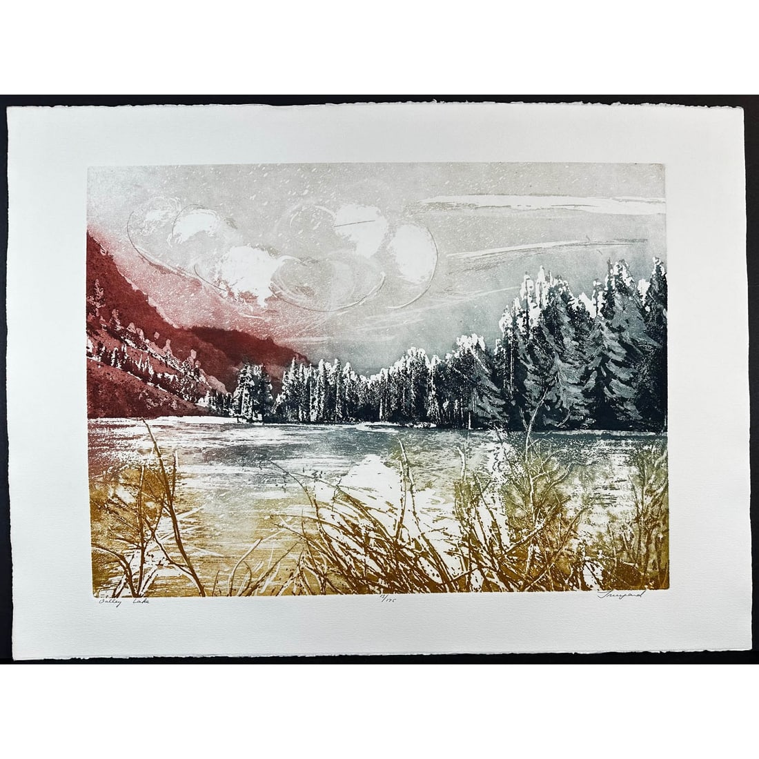 Irmgard (Switzerland) Etching Valley Lake, signed (1 of 5)