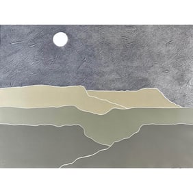 Peter Keefer (American 1933) Serigraph Taos Dusk signed