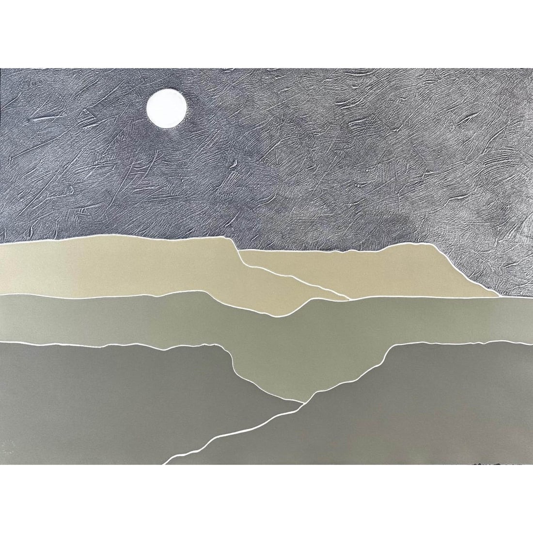 Peter Keefer (American 1933) Serigraph Taos Dusk signed (1 of 3)