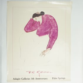R.C. Gorman Signed Exhibition Poster, Palm Springs