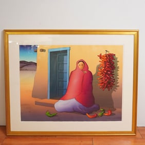Rudolf Carl Gorman, Blue Door, Limited Edition Serigraph, Signed
