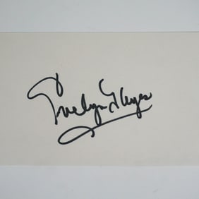 Evelyn Keyes Signed Card with COA