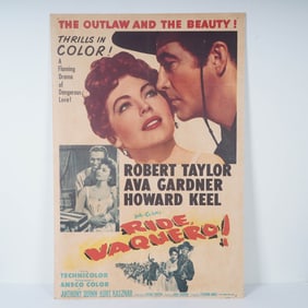 MGM Movie Poster, Ride Vaquero! with Ava Gardner and Robert Taylor