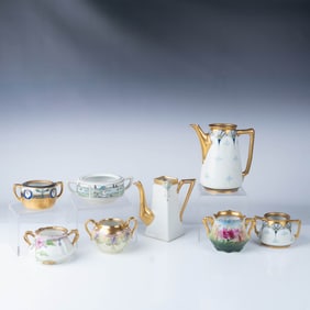 8pc Hand-Painted Limoges and Pickard Porcelain Set