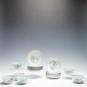 18pc B&Co. Limoges Pekin Porcelain Cup, Saucer and Bowl Set