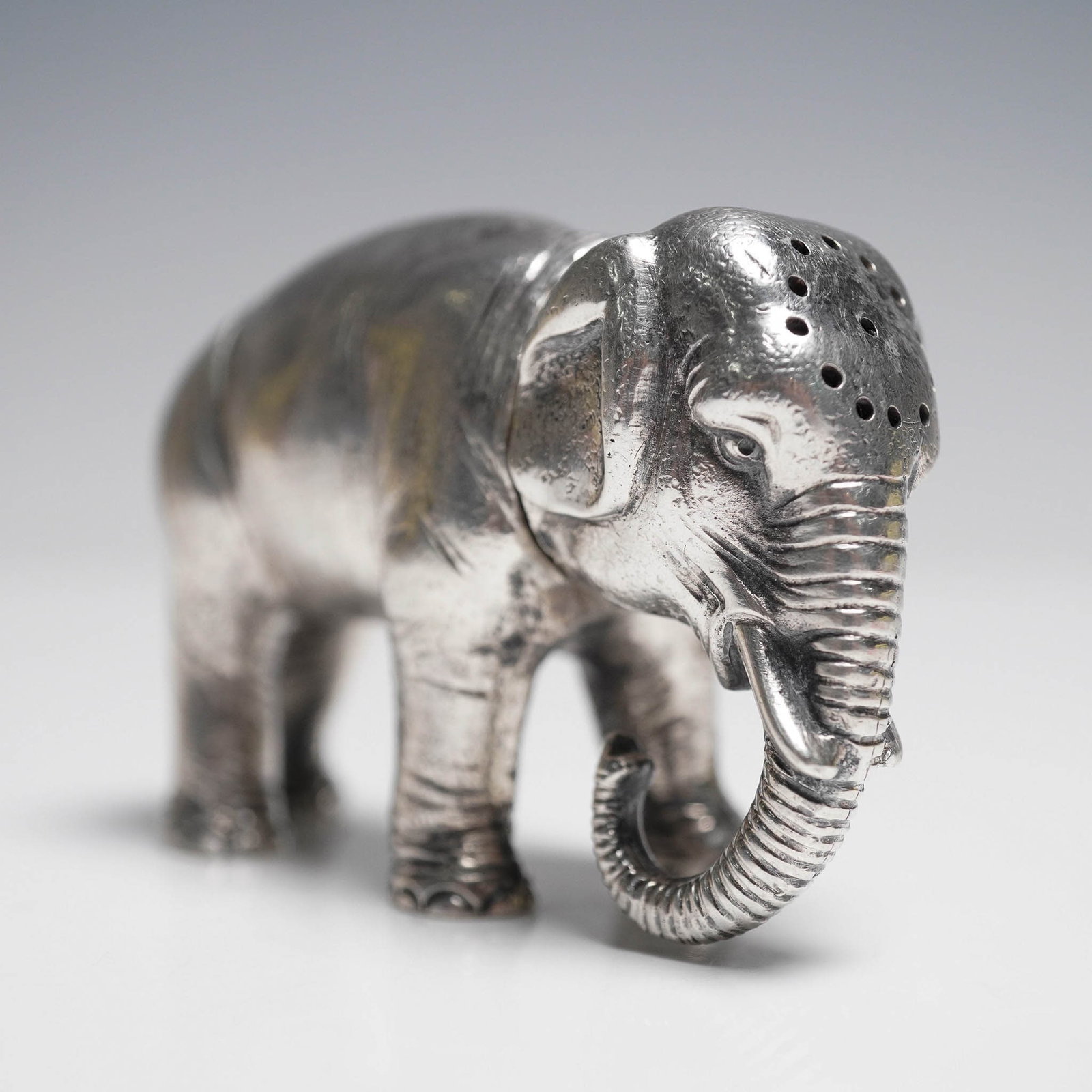 800 Silver Elephant Form Spice Shaker (1 of 6)
