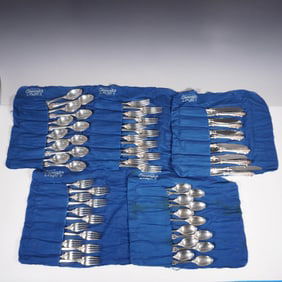 60pc Wallace Sterling Silver Flatware Set