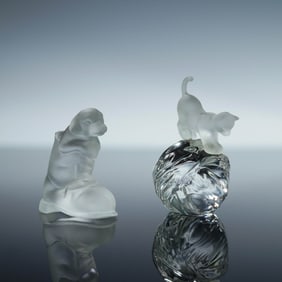 2pc Ebeling and Reuss Crystal by Swarovski Animal Figurines